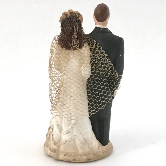 Vintage 40's Bride & Groom Cake Topper - Picture 2 of 5